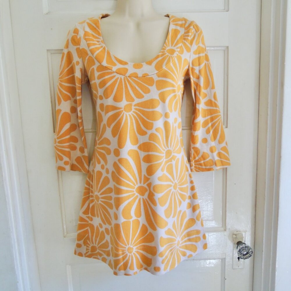 Boden Gold & Cream Floral Tunic UK8 US4